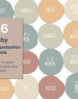 Baby Organisational Labels - Multi Bright - Organisation