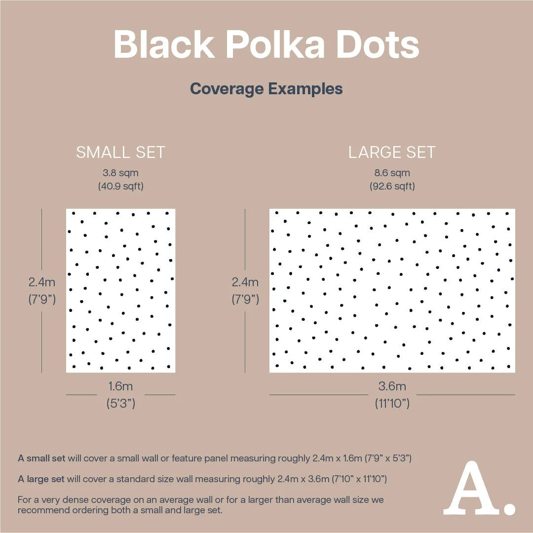 Black Polka Dot Wall Decal - Decals - Polka Dots