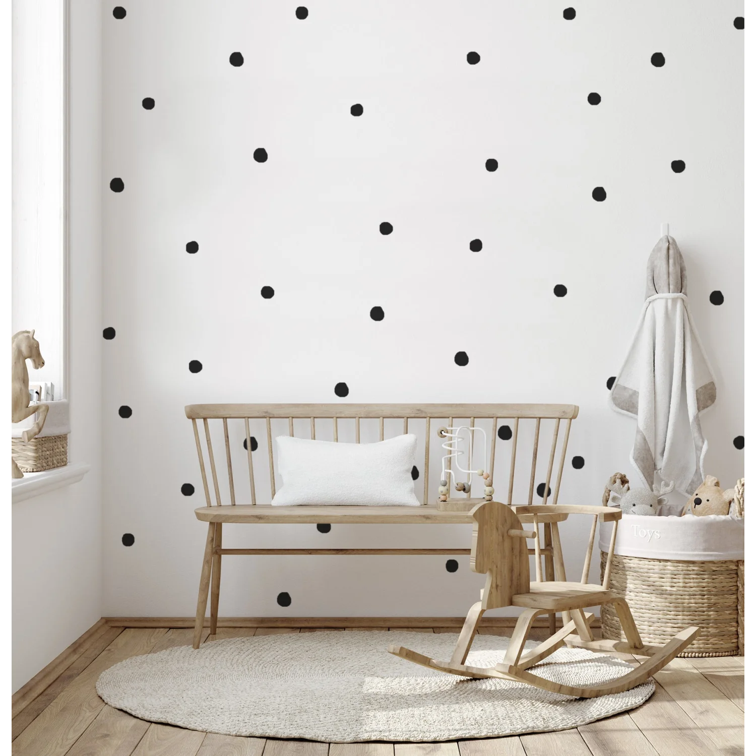 Black Polka Dot Wall Decal - Decals - Polka Dots