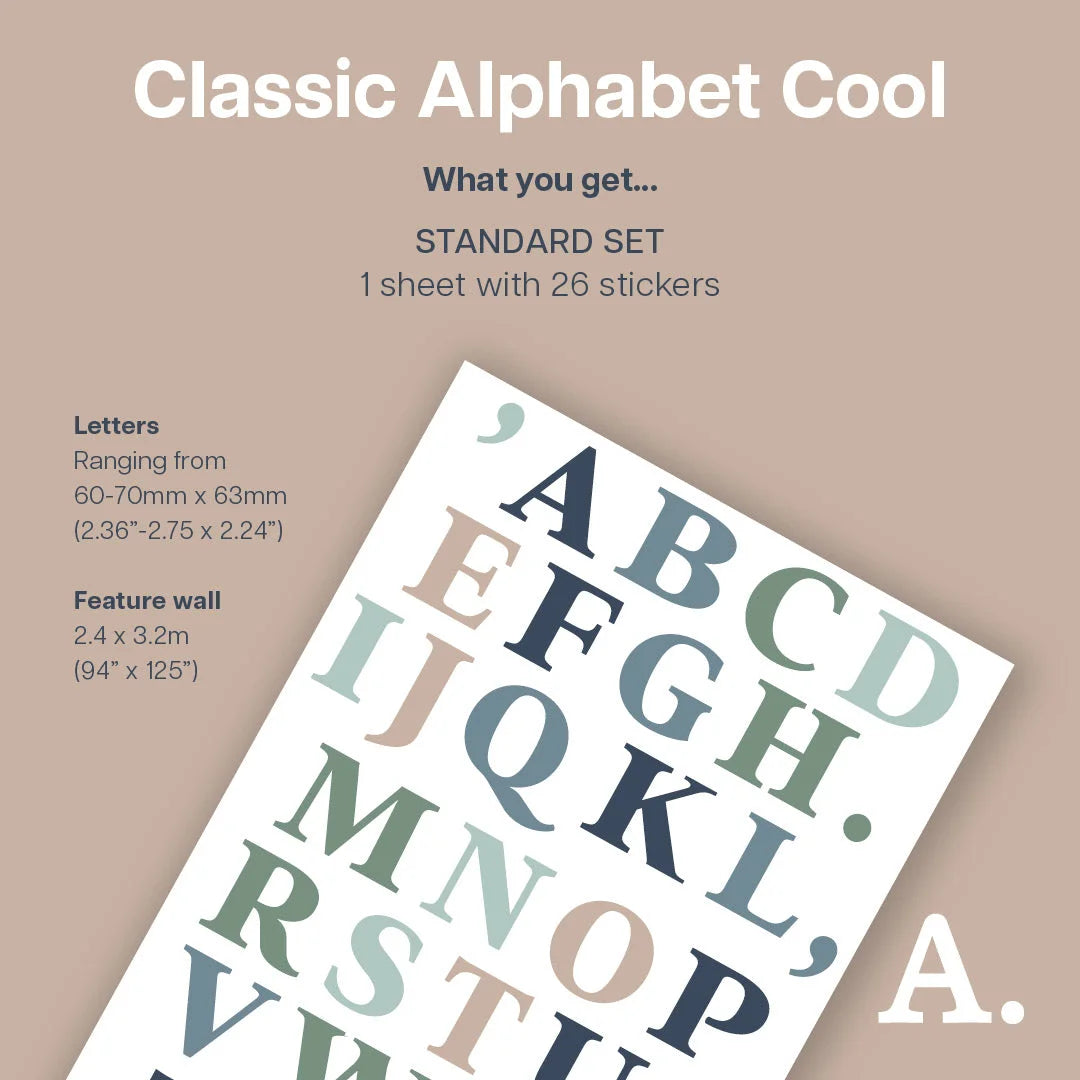 Classic Alphabet Wall Decal - Cool Decals