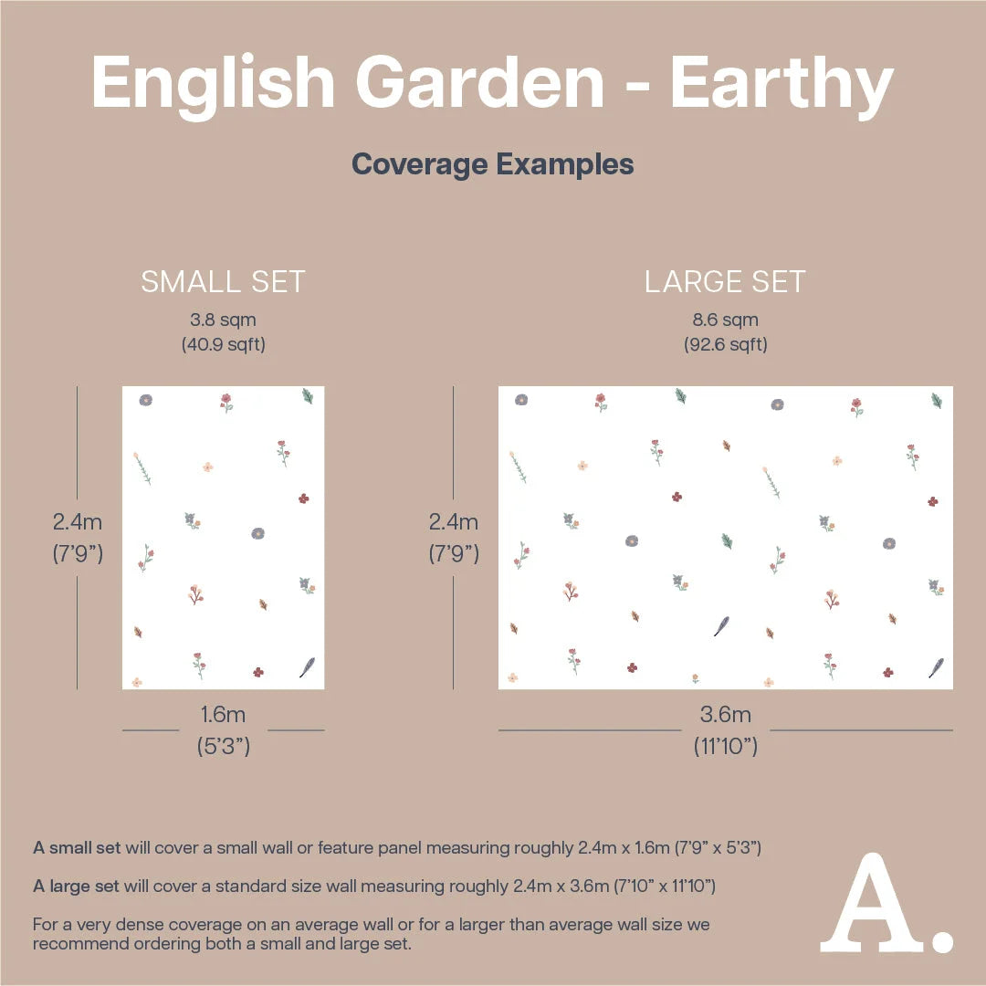 English Garden Earthy Wall Decals - Decals - Florals