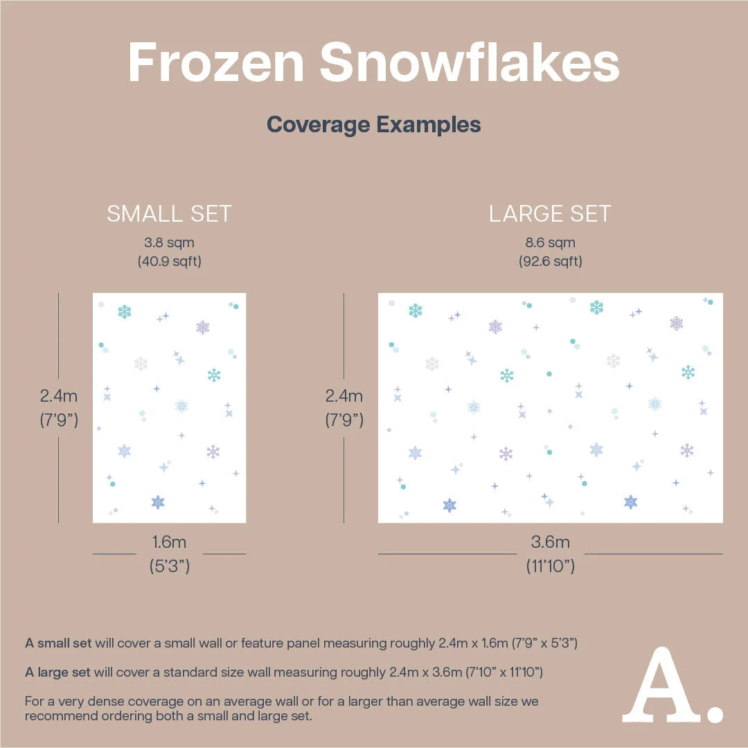 Frozen Snowflakes Wall Decal - Decals - Abstract Shapes