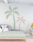 Green & Neutral Palm Tree Wall Decal - Large - Decals