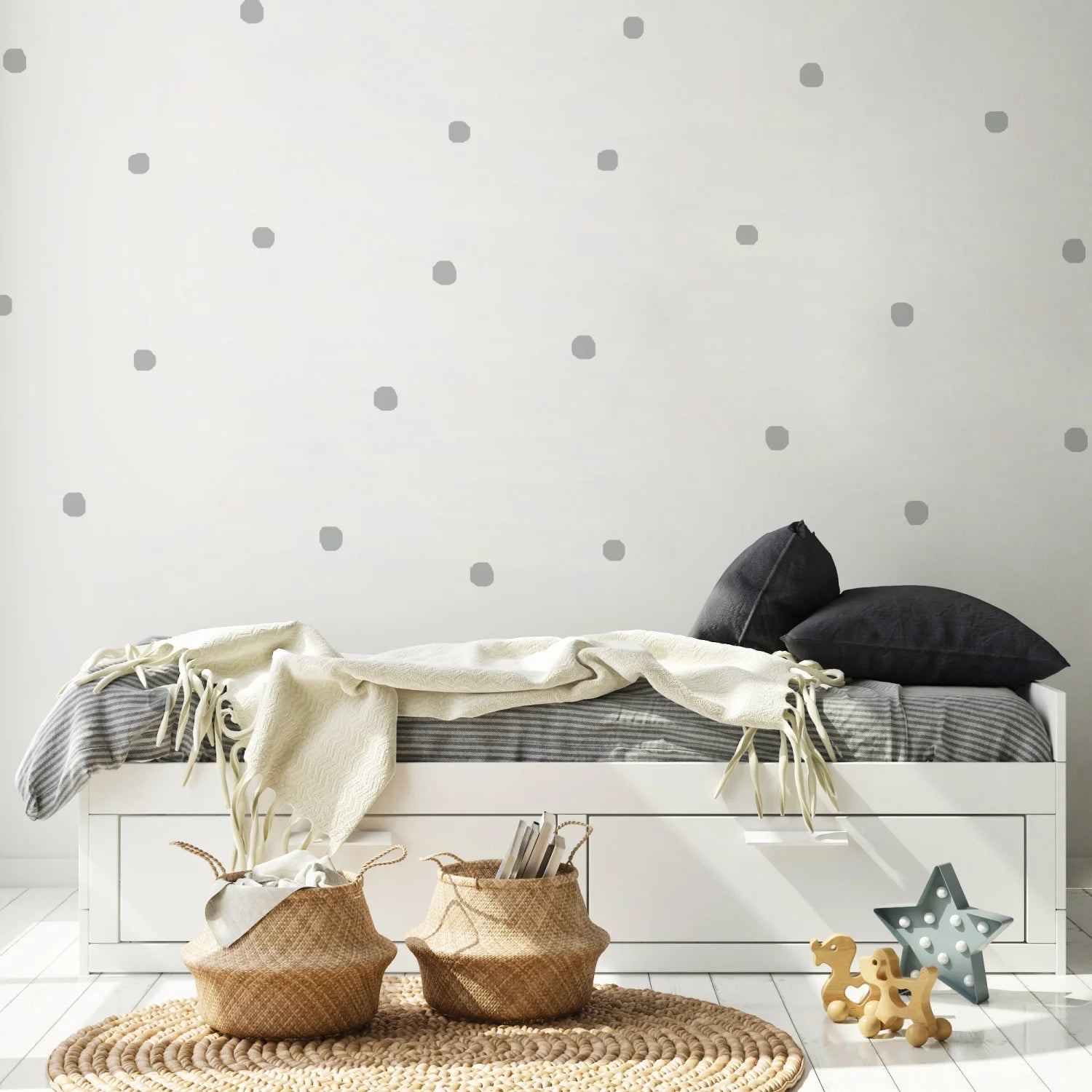 Grey Polka Dot Wall Decal - Decals Dots