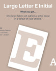 Letter E Initial Decal - Decals - Initials