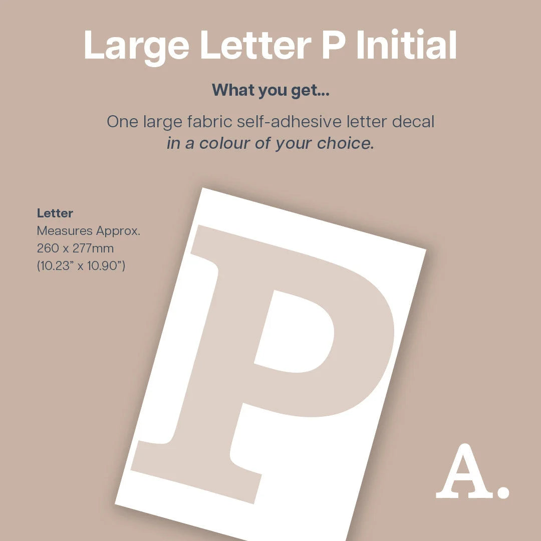 Letter P Initial Decal - Decals - Initials