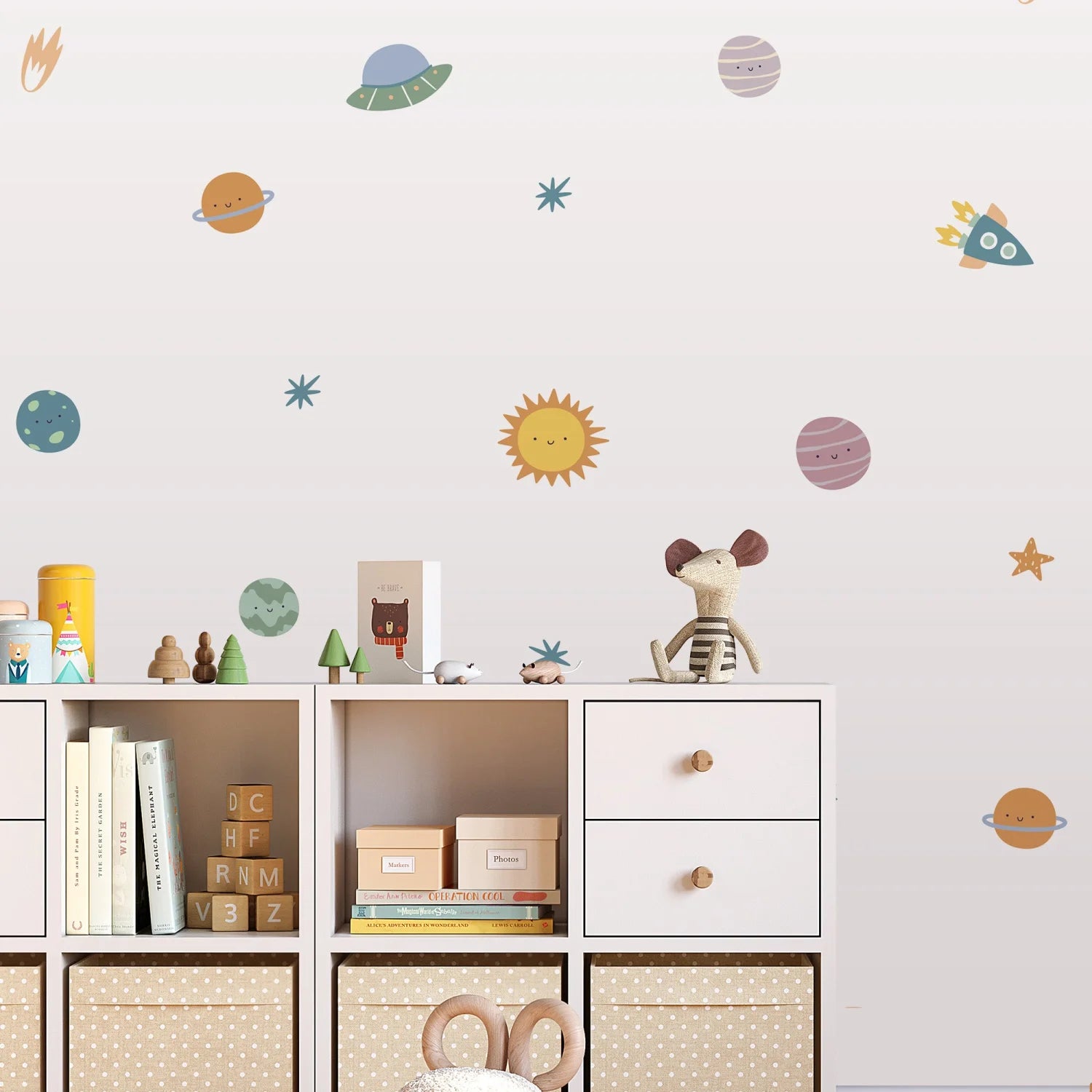 Mixed Planets Wall Decal - Decals - Space