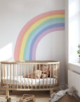 Rainbow Half Wall Decal - Decals - Rainbow Sun Clouds