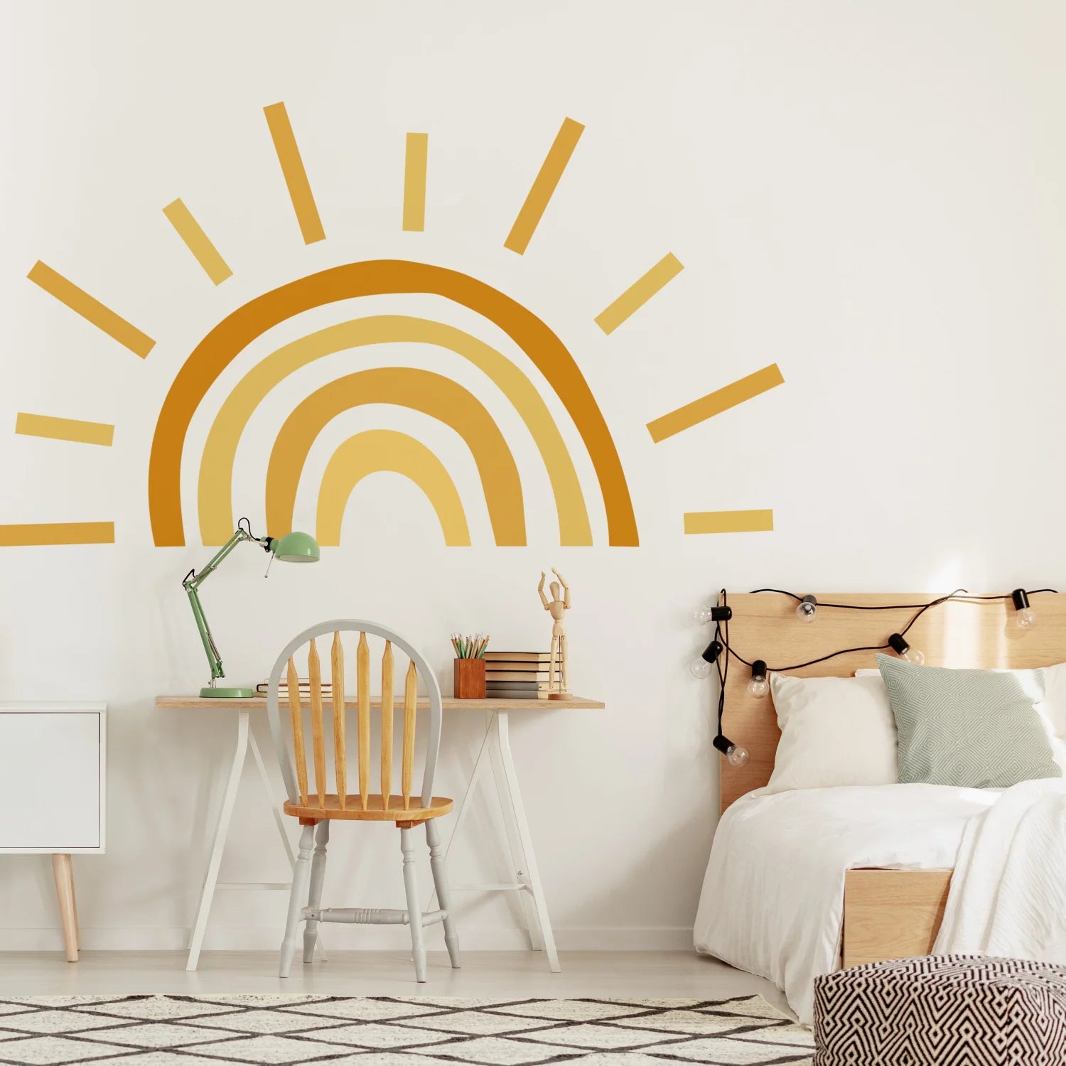 Rainbow Sun Wall Decal - Decals Big Features