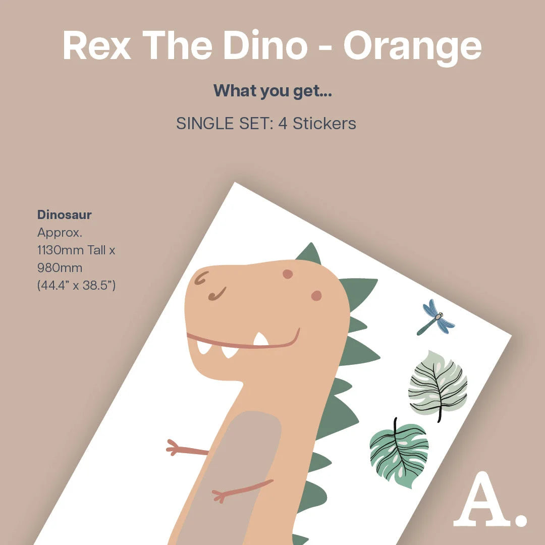 Rex The Dino - Kids Wall Decal - Decals - Animals