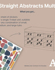 Straight Abstracts Multi - Storage Tub Decals