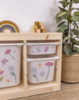 Wildflowers - Storage Tub Decals - Organisational Tubs